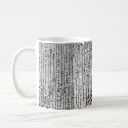 Mug Paillettes en argent motif transparent (Gauche)