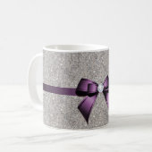 Mug Paillettes étincelantes élégantes, arc pourpre et (Devant gauche)
