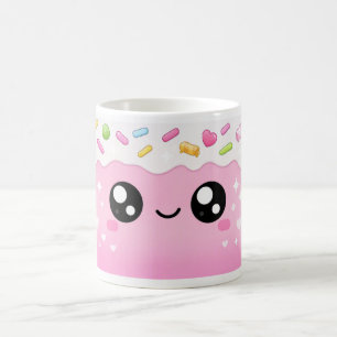 Mug Paillettes mignonnes et design de visage souriant