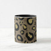 Mug Paillettes Or Brun & Imprimé Léopard Guépard Noir (Centre)