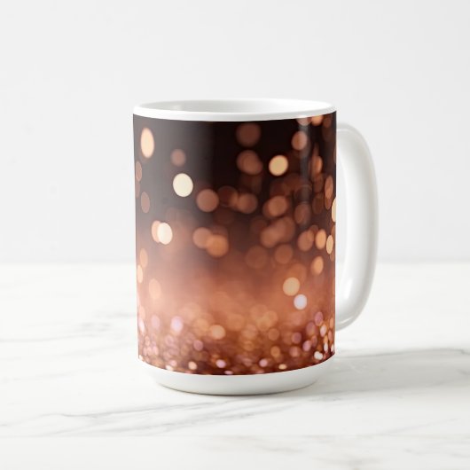 Mug Paillettes Rose Gold (Devant droit)