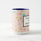 Mug Paillettes rose Turquoise Lime Vert Gris (Centre)