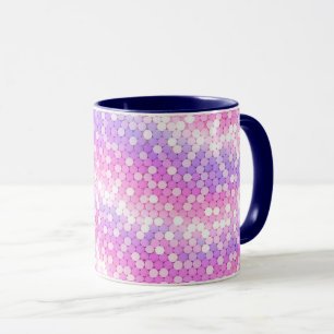 Mug Paillettes scintillantes roses et mauves