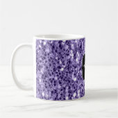 Mug Paillettes violet ultra violet monogramme (Gauche)