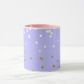 Mug Paillettes violettes et orées Points de confettis  (Centre)