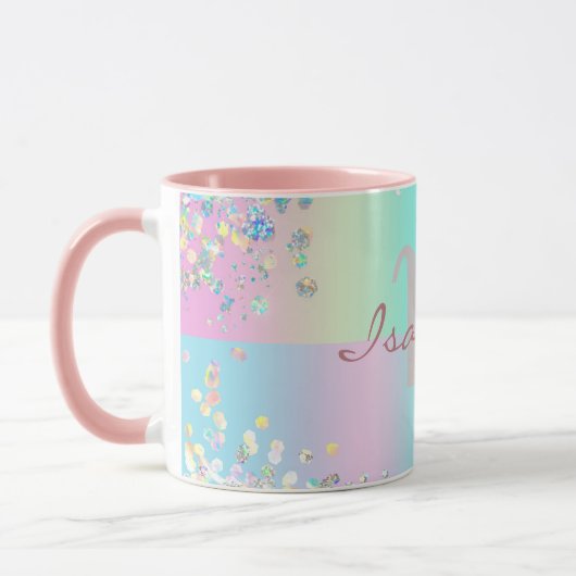Mug Paillettres holographiques de licorne (Gauche)