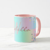 Mug Paillettres holographiques de licorne (Devant droit)