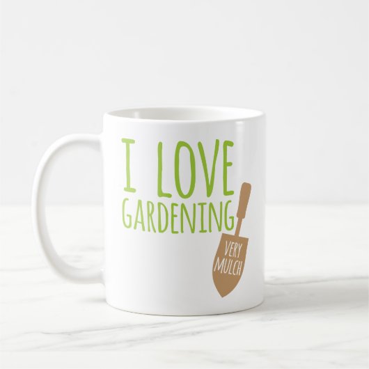 Mug Paillis de jardinage drôle de calembour très (Gauche)