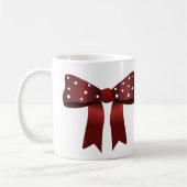 Mug Pain d'épices Chic Elegant Bow rouge et points bla (Gauche)