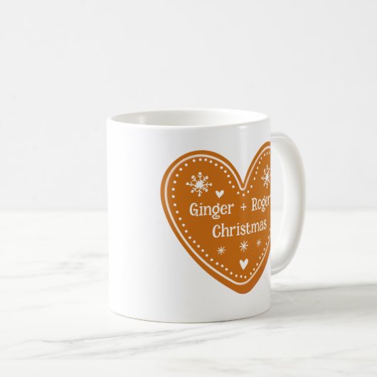 Mug Pain d'épices Coeur Noël Cadeau (Devant droit)