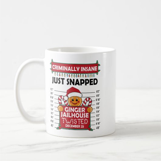 Mug Pain d'épices de Noël Homme Ginger Jailhouse Crimi (Gauche)