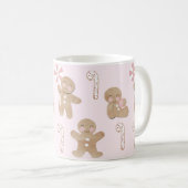 Mug Pain d'épices de Noël rose (Devant droit)