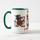 Mug Pain d'épices Homme drôle Noël rouge (Gauche)