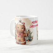 Mug Pain d'épices mignon Joyeux Noël (Devant gauche)