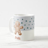 Mug Pain d'épices mignon Pneus Nom du dessin Noël (Devant gauche)