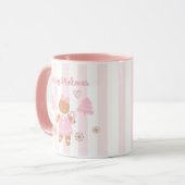 Mug Pain d'épices rose Musique de Noël (Devant gauche)
