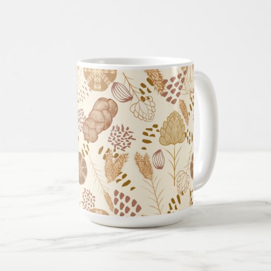 Mug Pain et orge d'art, beige (Devant droit)