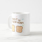 Mug Pain grillé mignon aux confettis d'humour de (Devant gauche)