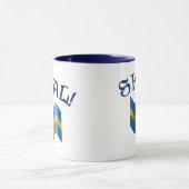 Mug Pain grillé suédois de drapeau de Skal de Suède (Centre)