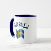 Mug Pain grillé suédois de drapeau de Skal de Suède (Devant gauche)