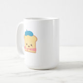 Mug pain perdu mignon avec un béret bleu (Devant gauche)