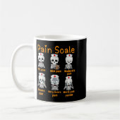Mug Pain Scale Cute Nurse Skeleton Halloween Trauma Fu (Gauche)