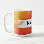 Mug Paint à l'aquarelle vive avec nom personnalisé (Gauche)