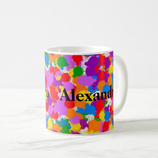Mug Paint Rainbow Abstrait (Devant droit)
