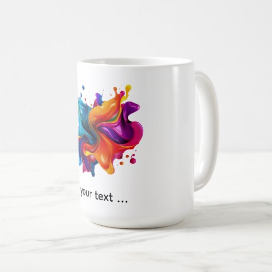 Mug paint splatter explosion (Devant droit)