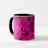 Mug Paint Splatter Neon rose (Devant gauche)
