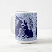 Mug Paire Art nouveau de lapins De Morgan et Morris (Devant gauche)