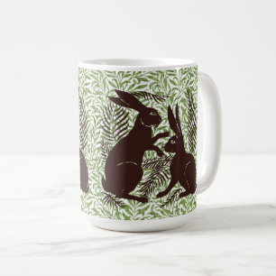 Mug Paire Art nouveau de lapins De Morgan et Morris
