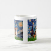 Mug Paire de Beagles - Nuit étoilée (Centre)