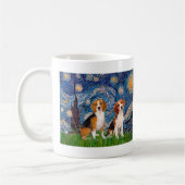 Mug Paire de Beagles - Nuit étoilée (Gauche)