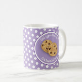 Mug Paire de biscuits sucrés sur Lavande pourpre tache (Devant droit)