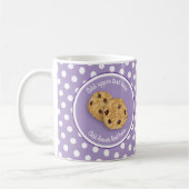 Mug Paire de biscuits sucrés sur Lavande pourpre tache (Gauche)