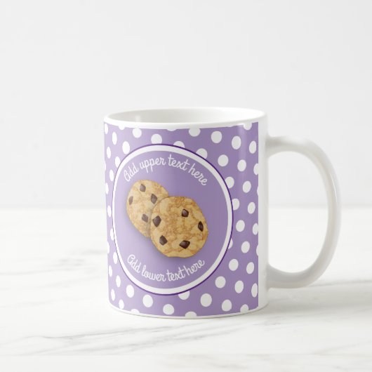 Mug Paire de biscuits sucrés sur Lavande pourpre tache (Droite)