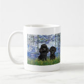 Mug Paire de caniche (noir) - Lys 6 (Gauche)