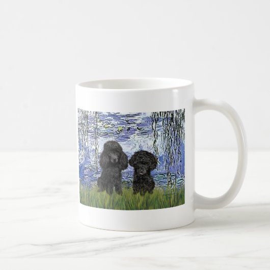 Mug Paire de caniche (noir) - Lys 6 (Droite)