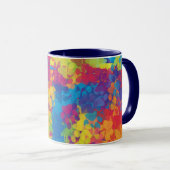 Mug Paire de chiot multicolore (Devant droit)