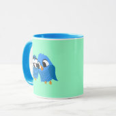 Mug Paire de chouettes en amour (Devant gauche)