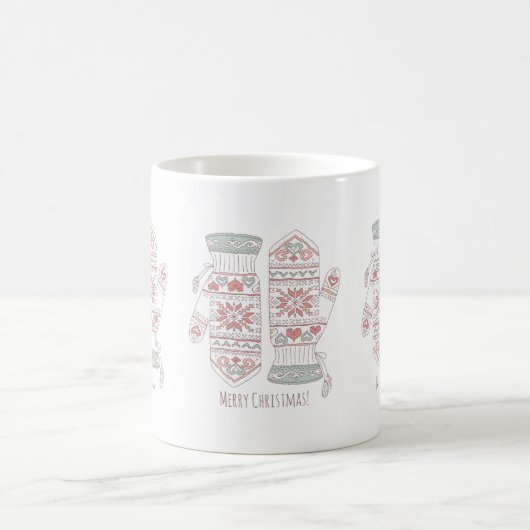 Mug Paire De Gants De Noël En Coton (Centre)