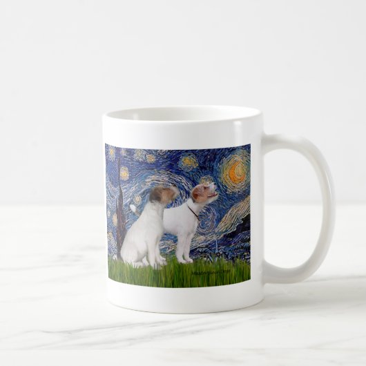 Mug Paire de Jack Russell 4 - Nuit étoilée (Droite)