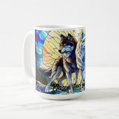Mug Paire de loup à lunette en verre tendu (Devant gauche)