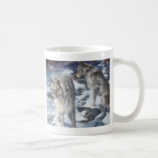 Mug Paire de loup de l'Alaska pendant la muqueuse d'hi (Droite)