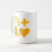 Mug Paire de nourriture classique Macaroni + Fromage = (Devant gauche)