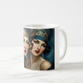 Mug Paire De Papillons En Musique Bleue (Devant droit)