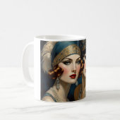 Mug Paire De Papillons En Musique Bleue (Devant gauche)