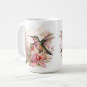 Mug Paire d'oiseaux avec fleurs (Devant gauche)