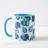 Mug Paire éparée Impression en Indigo Bleu et Blanc (Gauche)